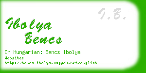 ibolya bencs business card